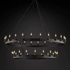 Camino Vintage Industrial Two-Tier Chandelier 50"