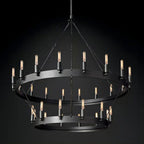 Camino Vintage Industrial Two-Tier Chandelier 38"