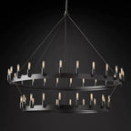 Camino Vintage Industrial Two-Tier Chandelier 50"