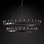 Camino Vintage Industrial Two-Tier Chandelier 63"