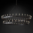 Camino Vintage Industrial Two-Tier Chandelier 71"
