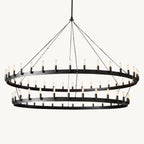 Camino Vintage Industrial Two-Tier Chandelier 71"