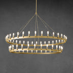 Camino Vintage Industrial Two-Tier Chandelier 71"