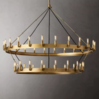 Camino Vintage Industrial Two-Tier Chandelier 50"