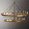 Camino Vintage Industrial Two-Tier Chandelier 63"