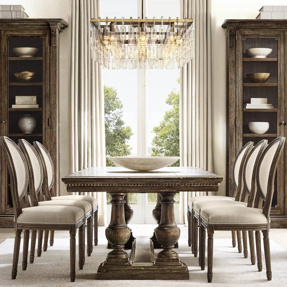 Marignan Modern Crystal Rectangle Chandelier 60"