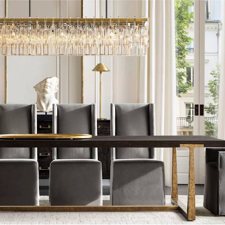 Marignan Modern Crystal Rectangle Chandelier 60"