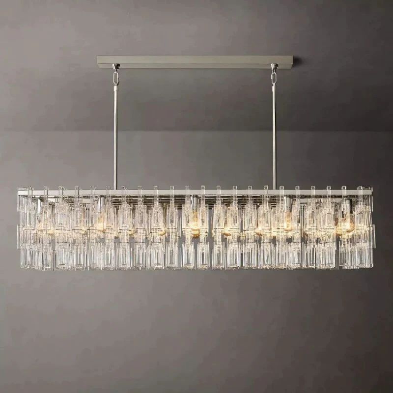 Marignan Modern Crystal Rectangle Chandelier 60"