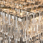Marignan Modern Crystal Tiered Rectangle Chandelier 60"