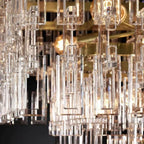 Marignan Modern Crystal Tiered Rectangle Chandelier 60"