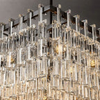 Marignan Modern Crystal Tiered Rectangle Chandelier 60"