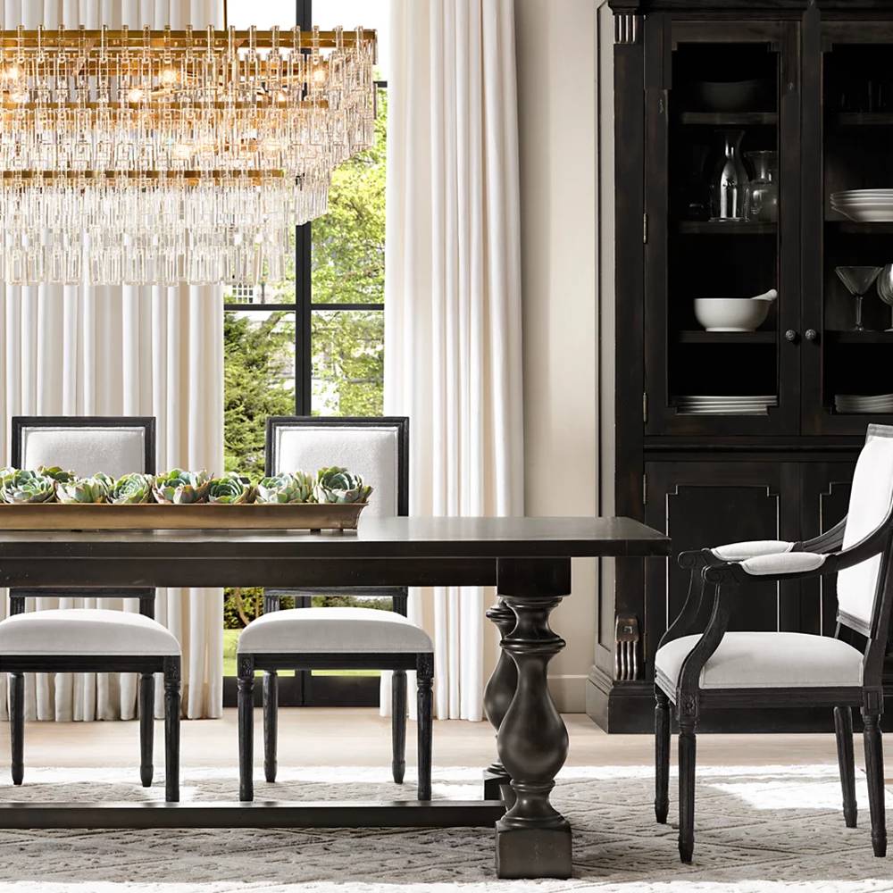 Marignan Modern Crystal Tiered Rectangle Chandelier 60"