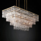 Marignan Modern Crystal Tiered Rectangle Chandelier 72"