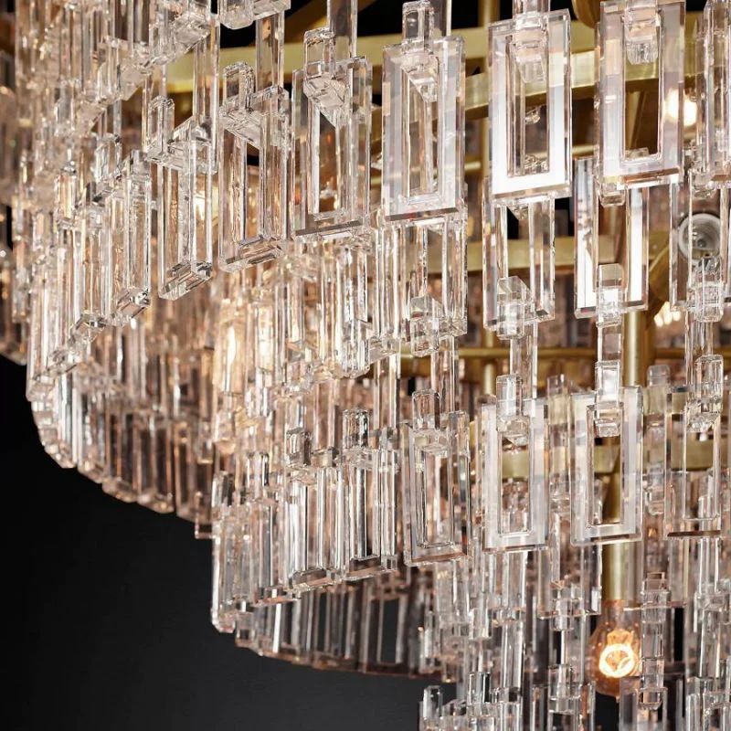 Marignan Modern Crystal Tiered Round Chandelier 48"