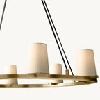 Pauillac Fabric Shade Round Chandelier 36"
