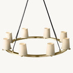 Pauillac Fabric Shade Round Chandelier 36"