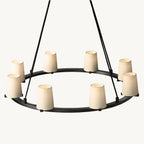 Pauillac Fabric Shade Round Chandelier 36"