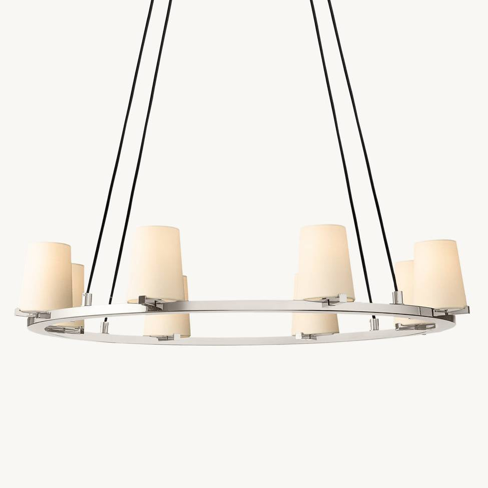 Pauillac Fabric Shade Round Chandelier 36"