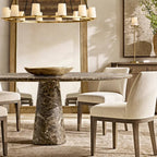 Pauillac Fabric Shade Round Chandelier 60"