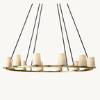 Pauillac Fabric Shade Round Chandelier 48"
