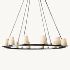 Pauillac Fabric Shade Round Chandelier 48"