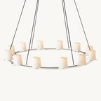 Pauillac Fabric Shade Round Chandelier 48"