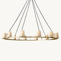 Pauillac Fabric Shade Round Chandelier 60"
