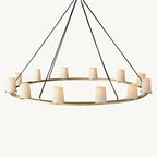 Pauillac Fabric Shade Round Chandelier 60"
