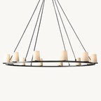 Pauillac Fabric Shade Round Chandelier 60"