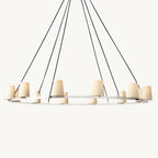Pauillac Fabric Shade Round Chandelier 60"