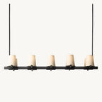 Pauillac Fabric Shade Linear Chandelier 49"