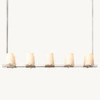 Pauillac Fabric Shade Linear Chandelier 49"