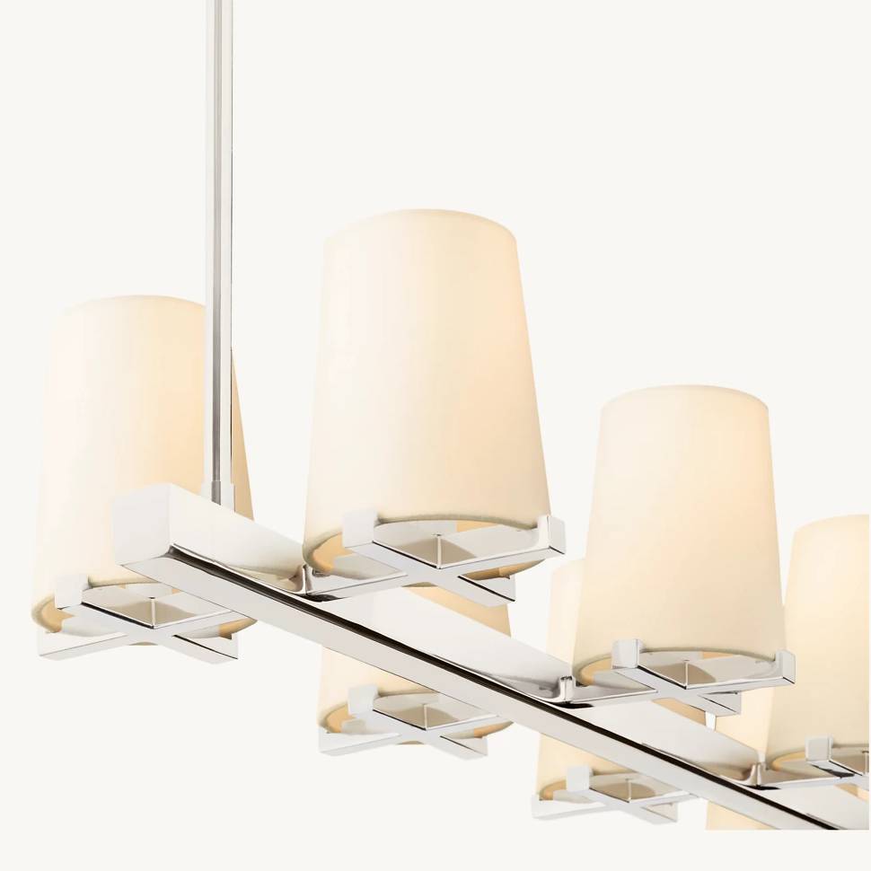 Pauillac Fabric Shade Linear Chandelier 49"