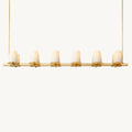 Pauillac Fabric Shade Linear Chandelier 60"