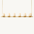 Pauillac Fabric Shade Linear Chandelier 60"