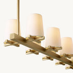 Pauillac Fabric Shade Linear Chandelier 60"