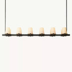 Pauillac Fabric Shade Linear Chandelier 60"