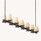 Pauillac Fabric Shade Linear Chandelier 60"