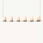 Pauillac Fabric Shade Linear Chandelier 60"