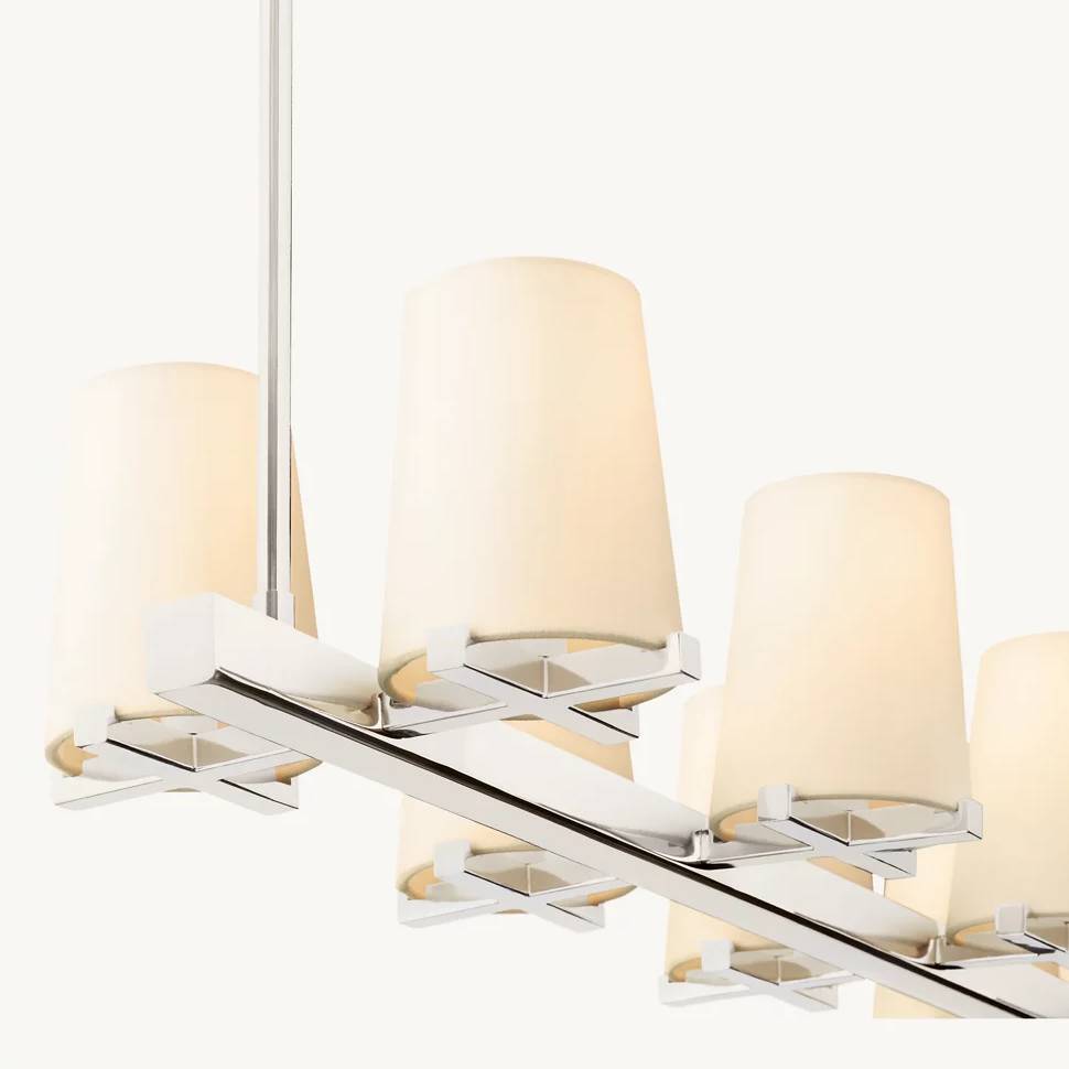 Pauillac Fabric Shade Linear Chandelier 60"