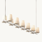 Pauillac Fabric Shade Linear Chandelier 60"