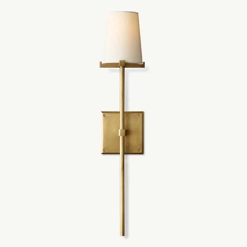 Pauillac Fabric Shade Torch Wall Sconce