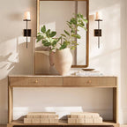 Pauillac Fabric Shade Torch Wall Sconce