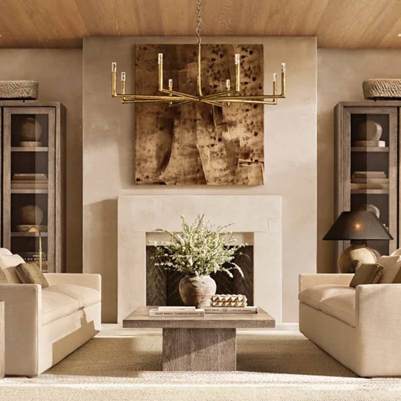 Thaddeus Artisan Forged Round Chandelier 72"