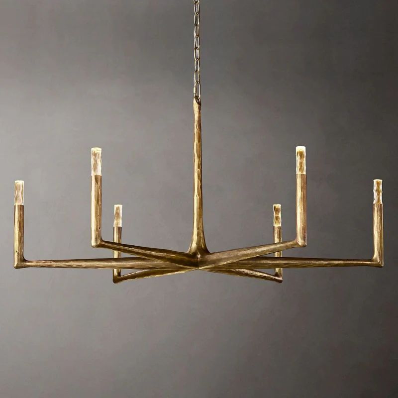 Thaddeus Artisan Forged Round Chandelier 48"