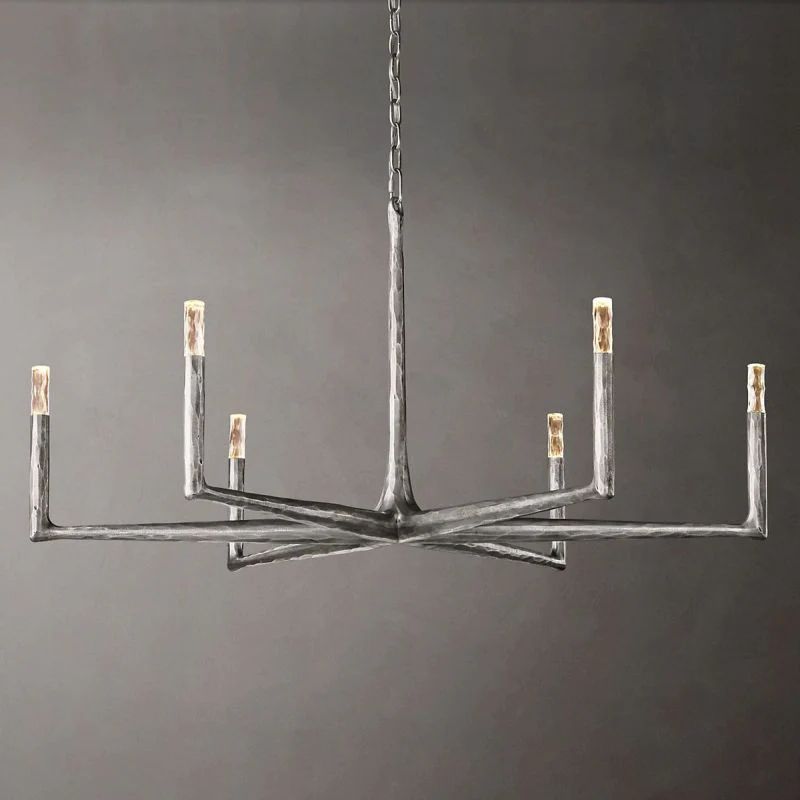 Thaddeus Artisan Forged Round Chandelier 48"