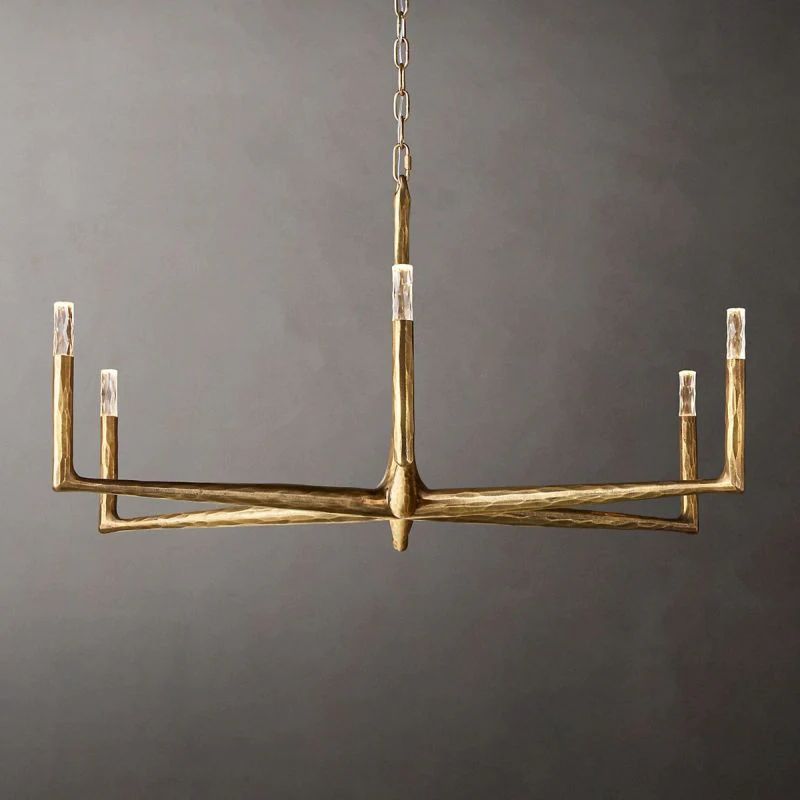 Thaddeus Artisan Forged Round Chandelier 48"