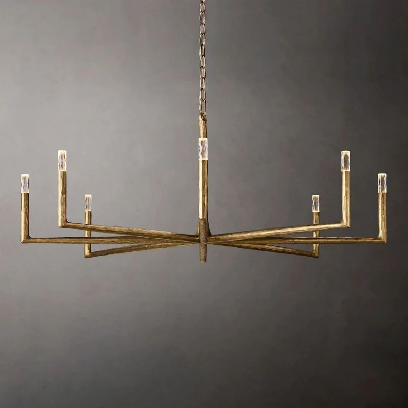Thaddeus Artisan Forged Round Chandelier 60"