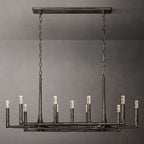 Thaddeus Artisan Forged Linear Chandelier 54"