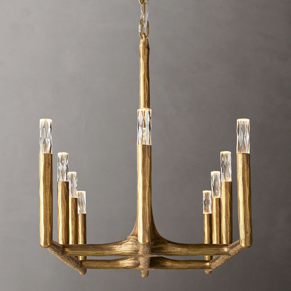 Thaddeus Artisan Forged Linear Chandelier 54"